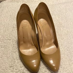 Authentic Christian Louboutin Tan Pumps
